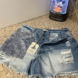 Blue Denim Women's Shorts